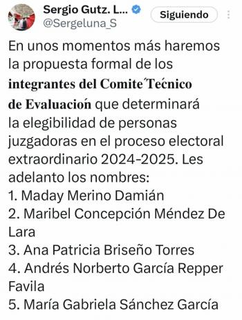 Morena presentar&aacute; este martes propuesto de 5 integrantes de Consejo T&eacute;cnico de Evaluaci&oacute;n