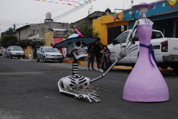 Calaveras monumentales en Tl&aacute;huac: un tributo a la cultura y a la resiliencia mexicana