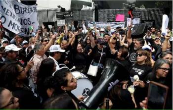Jueces y Magistrados se manifiestan en el Senado en contra de la Reforma Judicial