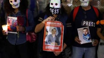 Periodistas en Morelia exigen justicia por el asesinato de Mauricio Cruz Sol&iacute;s