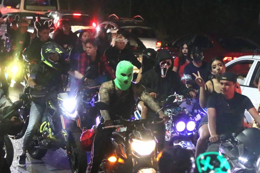 SSC detiene a una persona y env&iacute;a al corral&oacute;n a m&aacute;s de 230 motocicletas por rodadas del D&iacute;a de Muertos
