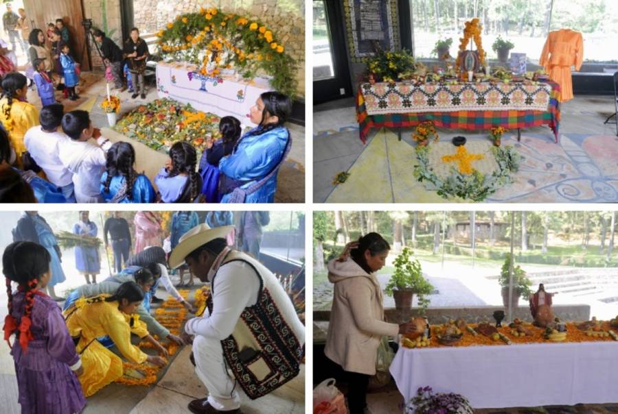 Exhiben ofrendas tradicionales en el Centro Ceremonial Mazahua