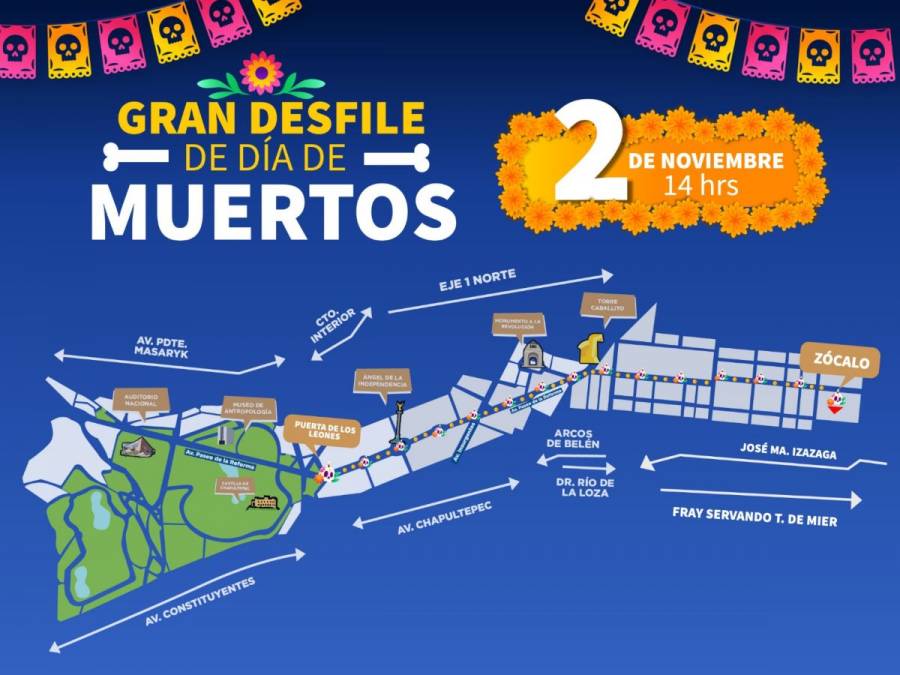 Más de 2,000 policías resguardan el Gran Desfile de Día de Muertos 2024
