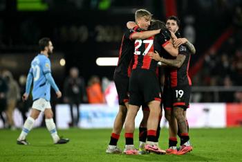 Manchester City cae ante el Bournemouth; Liverpool nuevo l&iacute;der