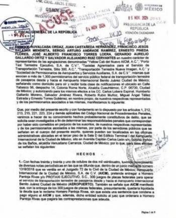 Taxistas autorizados presentan quejas y denuncias en Presidencia, Sedena, Contraloria y FGR por intento de entrega irregular de placas de taxis del AICM