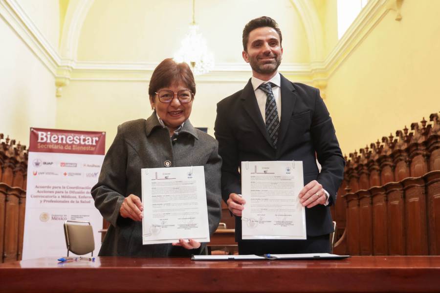 Secretaría de Bienestar y BUAP firman convenio para convocatoria del programa 