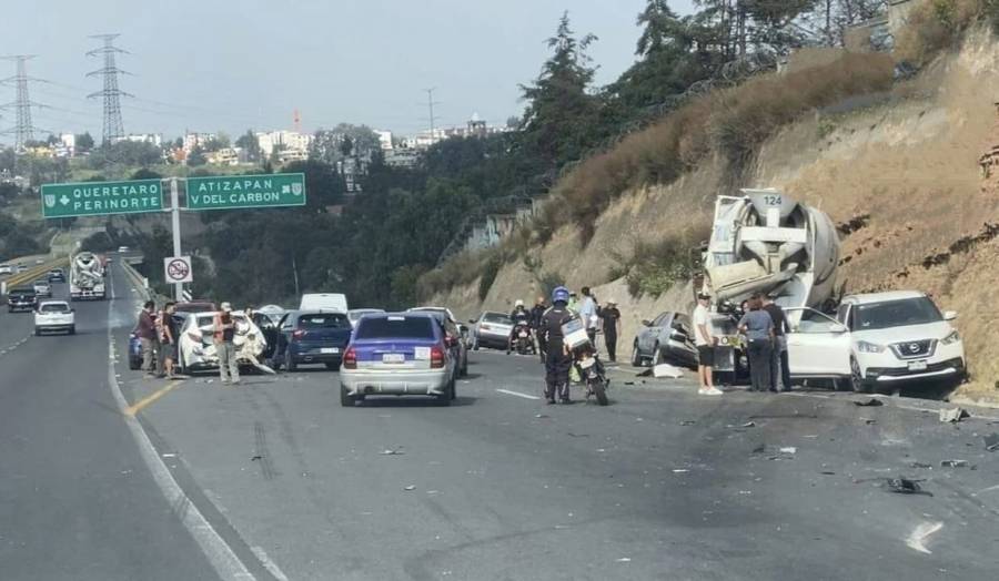 Impactante carambola en la Chamapa-Lechería deja 15 heridos en Atizapán de Zaragoza