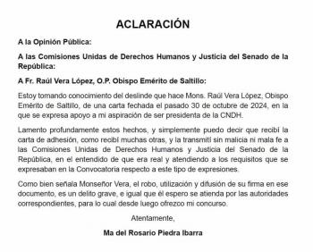 Es decisi&oacute;n del Senado elegir presidenta de CNDH, pero Rosario es s&iacute;mbolo hist&oacute;rico: CSP