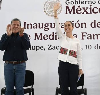 Sheinbaum reconoce labor de gobernador en Zacatecas