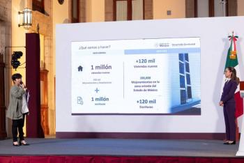 Va Gobierno Federal por 120 mil viviendas; para el pr&oacute;ximo a&ntilde;o ser&aacute;n 50 mil