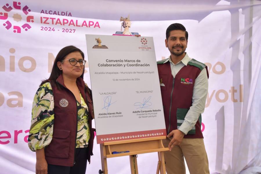 Firman convenio metropolitano de colaboración Neza e Iztapalapa