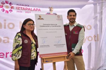 Firman convenio metropolitano de colaboraci&oacute;n Neza e Iztapalapa
