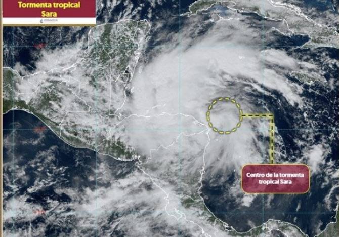 Tormenta tropical “Sara” se forma en el sureste de México