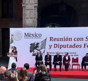 Sheinbaum se re&uacute;ne con legisladores de la 4T