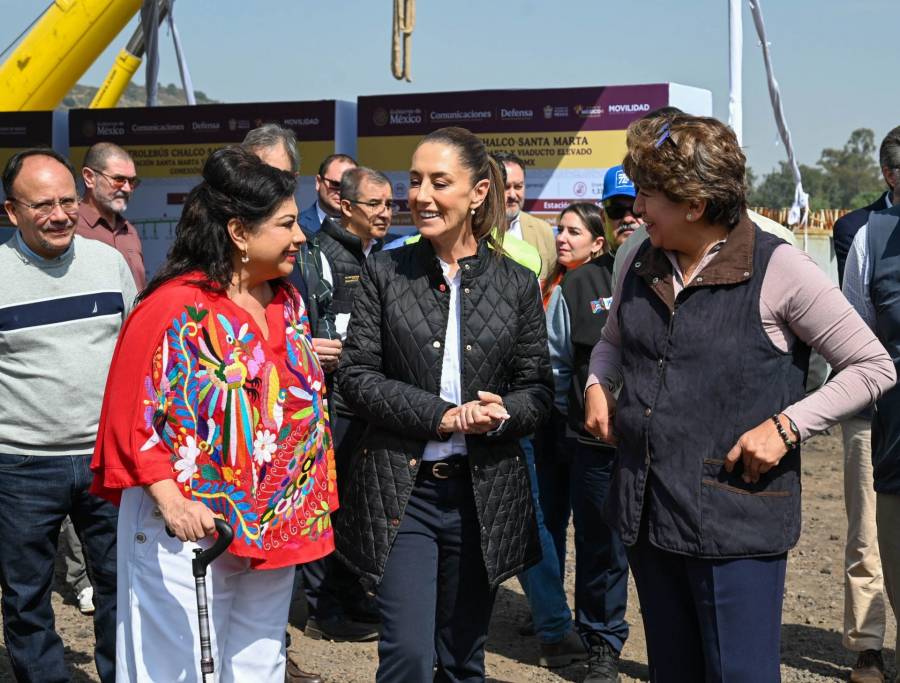 Sheinbaum lidera supervisión del Trolebús Chalco-Santa Martha