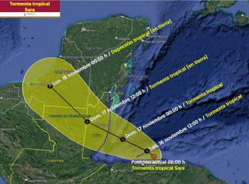 Autoridades efect&uacute;an recorridos en zonas vulnerables de Quintana Roo y Campeche por paso de Sara