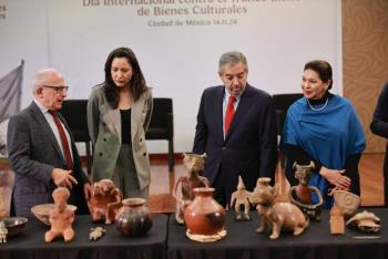 Restituyen a M&eacute;xico 220 piezas del patrimonio cultural