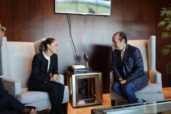 Sheinbaum se re&uacute;ne con canciller de Panam&aacute; rumbo a la Cumbre G20 en Brasil