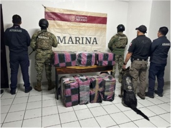 Armada de M&eacute;xico asegura m&aacute;s de 300 paquetes de coca&iacute;na en ensenada