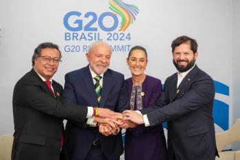 Sheinbaum regresa a M&eacute;xico tras su participaci&oacute;n en el G20 en Brasil