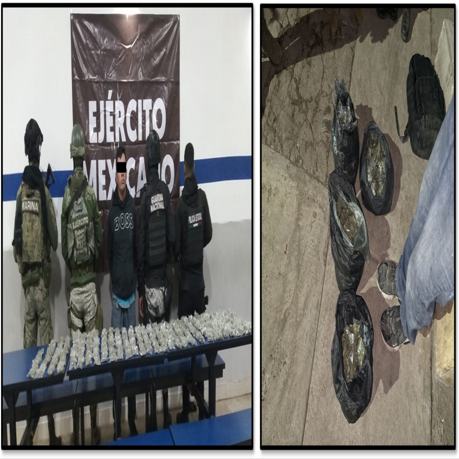 SSPC y FGJE de Sonora logran detenci&oacute;n de tres personas e incautar armas y drogas