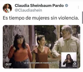 “Es tiempo de mujeres sin violencia”: Sheinbaum