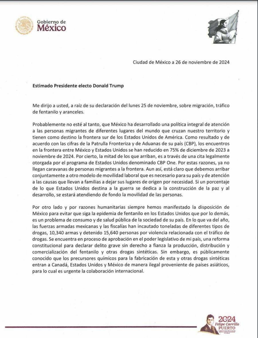 Claudia Sheinbaum: Negociación con EU será de iguales, sin subordinación