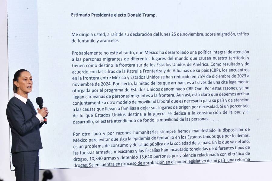 “A un arancel, vendrá otro en respuesta”, responde Sheinbaum a Trump en carta