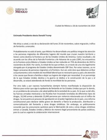 Claudia Sheinbaum: Negociaci&oacute;n con EU ser&aacute; de iguales, sin subordinaci&oacute;n