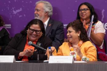 Clara Brugada presenta estrategia para combatir la violencia de g&eacute;nero en la CDMX