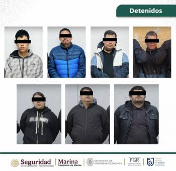 Detenci&oacute;n de siete presuntos integrantes de c&eacute;lula delictiva en Ciudad de M&eacute;xico
