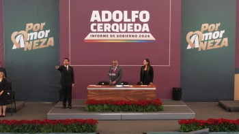 Toma protesta alcalde Adolfo Cerqueda en su segundo periodo