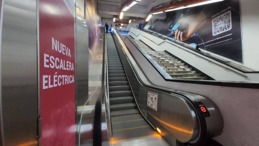 Inauguran cuatro nuevas escaleras eléctricas en la Línea 7 del Metro
