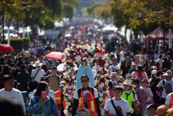 Operativo en CDMX por llegada masiva de peregrinos a la Bas&iacute;lica de Guadalupe