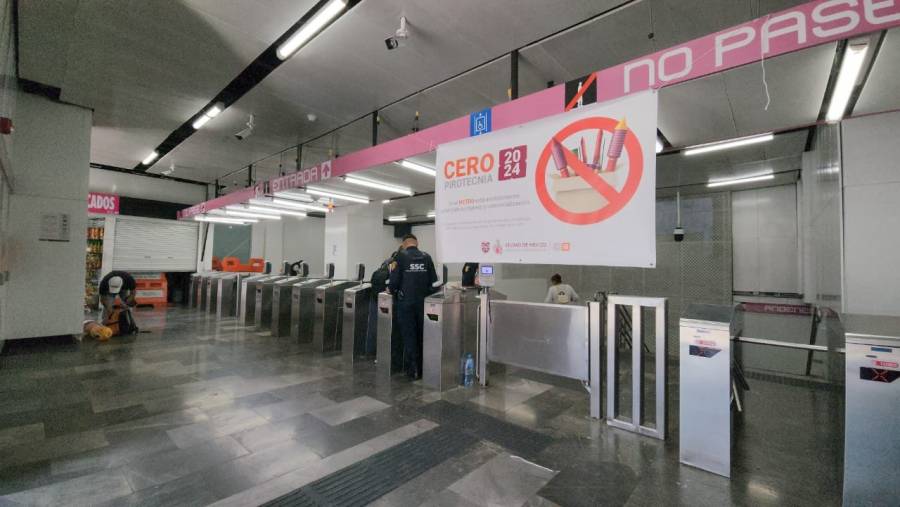 Metro de CDMX lanza operativo Cero Pirotecnia durante temporada decembrina