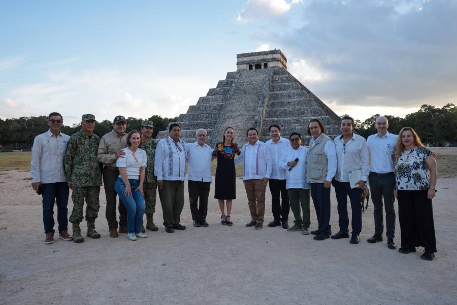 Sheinbaum resalta la grandeza de la cultura maya en su visita a Chich&eacute;n Itz&aacute;