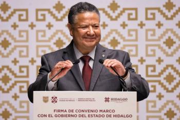 Gobernador de Hidalgo, Julio Menchaca, sufre desvanecimiento durante evento en Actopan