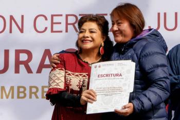 Clara Brugada anuncia programa de escrituraci&oacute;n social para 2025