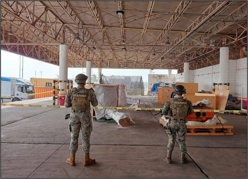 Semar asegura m&aacute;s de 570 kilos de presunta marihuana en el puerto de Veracruz