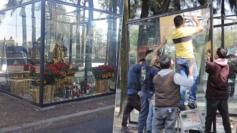 Retiran altar sin permiso en Iztacalco tras quejas vecinales
