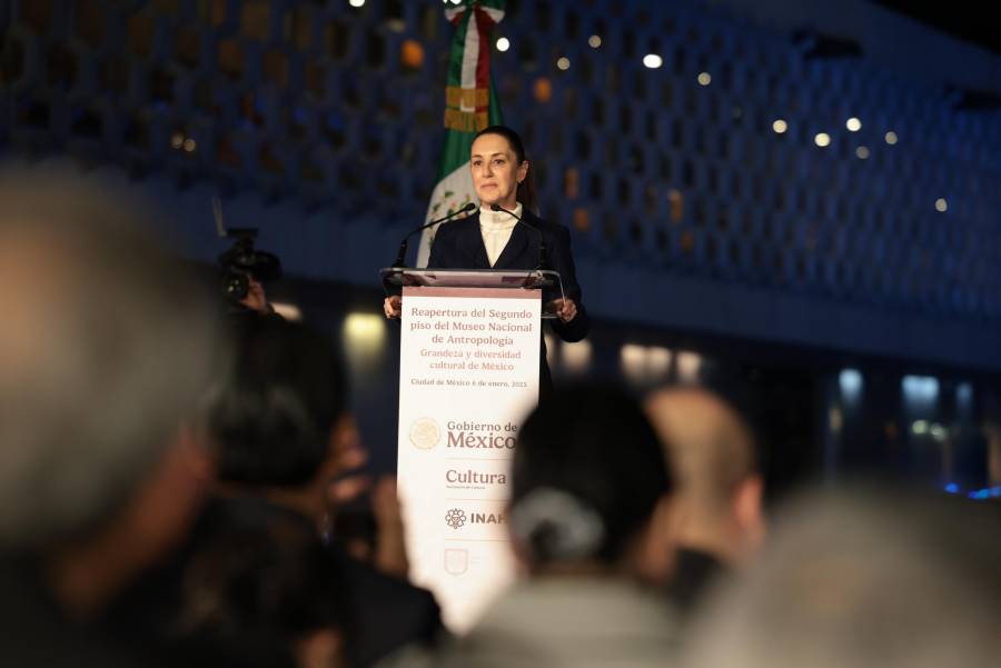 Sheinbaum inaugura Segundo Piso del Museo Nacional de Antropología; 2es un omento histórico”, dice
