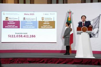 SEP anuncia inversi&oacute;n r&eacute;cord para becas y mejora de escuelas en 2025