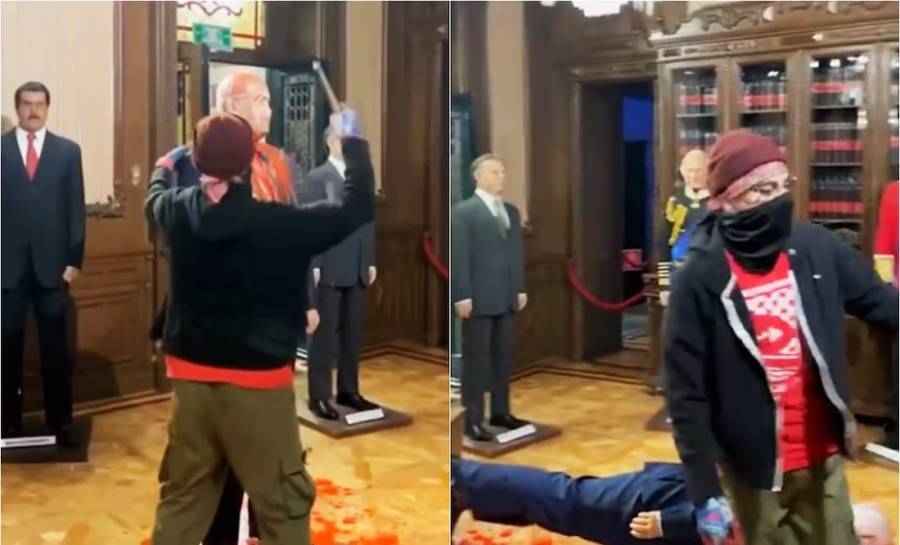 Embajada de Israel condena vandalismo contra figura de Netanyahu en el Museo de Cera de CDMX