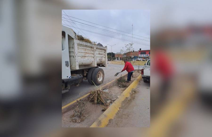 Trabajos de limpieza y mantenimiento mejoran imagen de Villa de Pozos