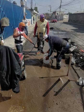 Sapase atiende 18 fugas de agua potable en Ecatepec