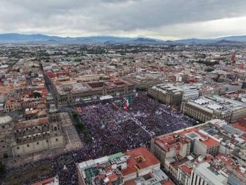 Detienen a 14 personas por robo de celulares y carteras en informe de 100 D&iacute;as de Gobierno de Claudia Sheinbaum