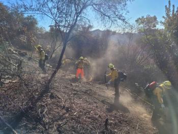 Brigada mexicana se une al combate de incendios en Los &Aacute;ngeles