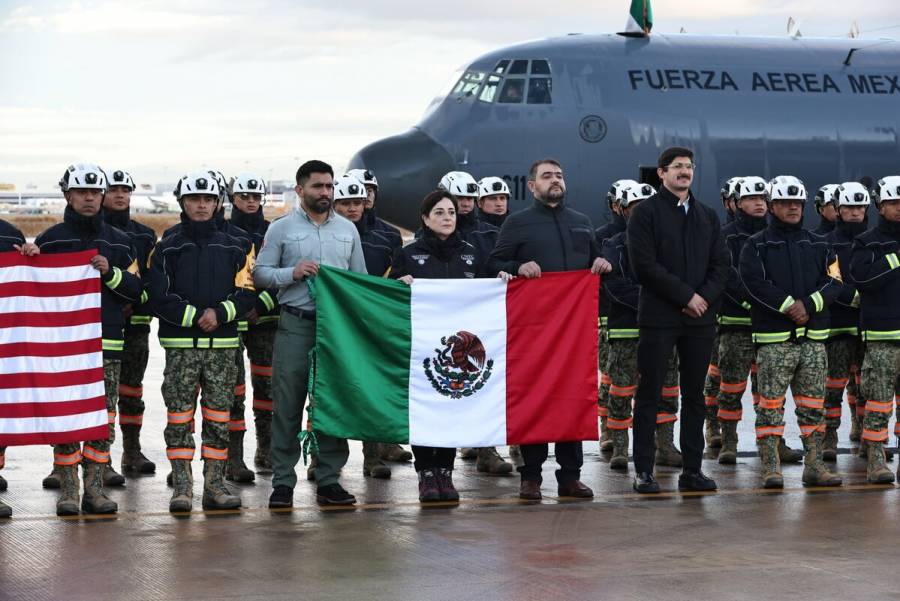 Brigada mexicana “Serpiente Amarilla” combate incendios en Los Ángeles