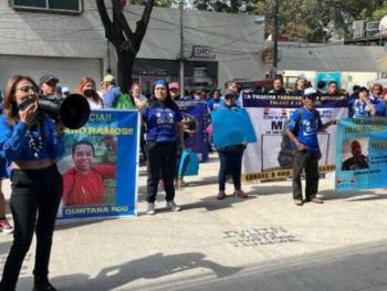 Colectivo 'No M&aacute;s Presos Inocentes' marcha contra el feminismo radical en la CDMX