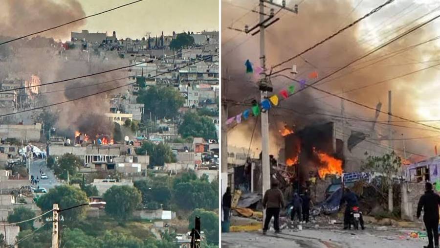 Explosión en presunto taller clandestino de pirotecnia en Chimalhuacán deja un muerto y cinco heridos
